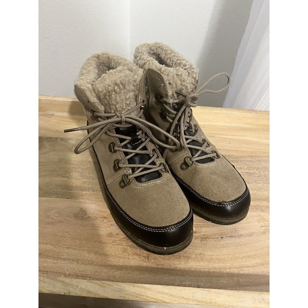 sporto womens boots 9M Taupe Sherpa Brown